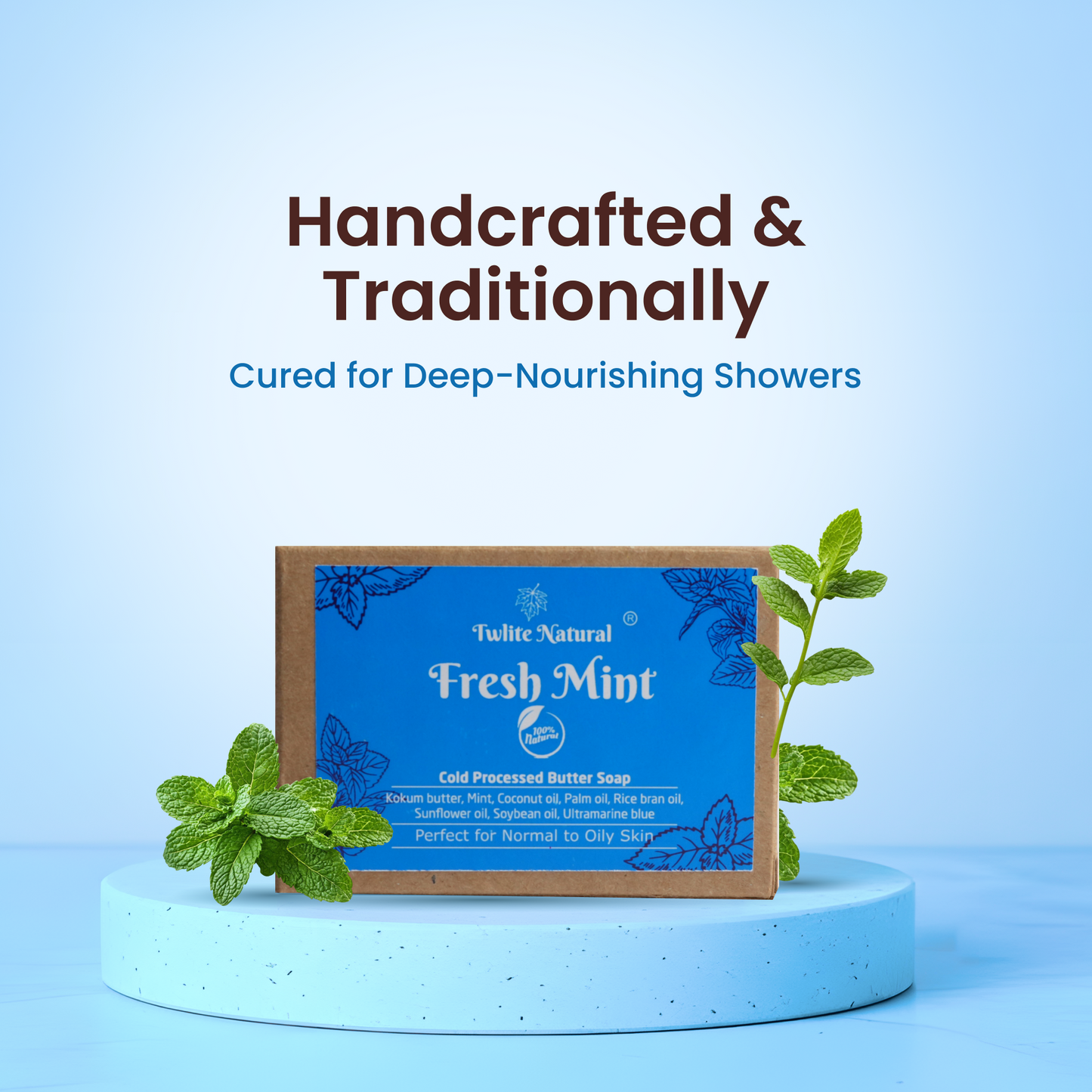 Fresh Mint Cold Processed Soap (125 G)
