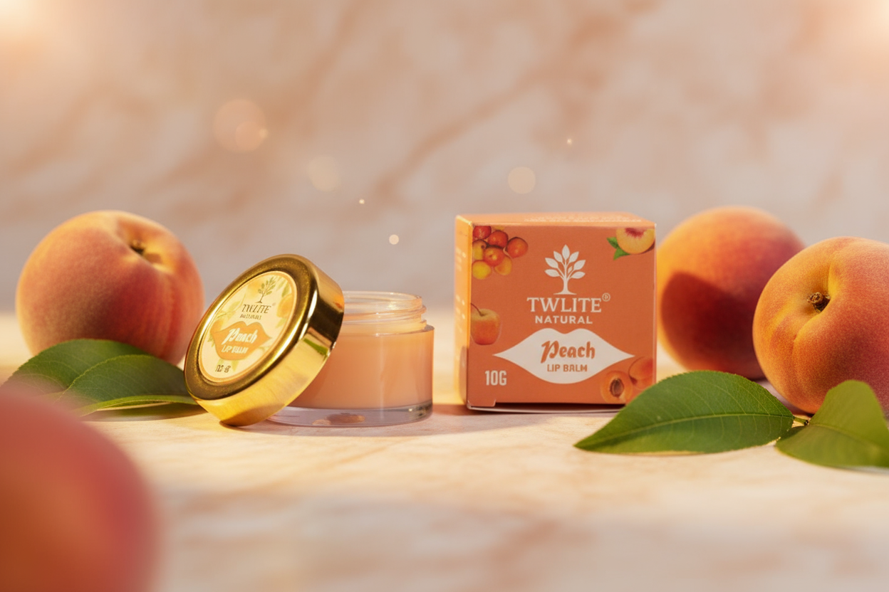 Peach Lip Balm for Women & Men (10g) | Enriched with Shea Butter for Soft & Bright Lips | Moisturizer Lip Balm for Chapped, Dry & Pigmented Lips