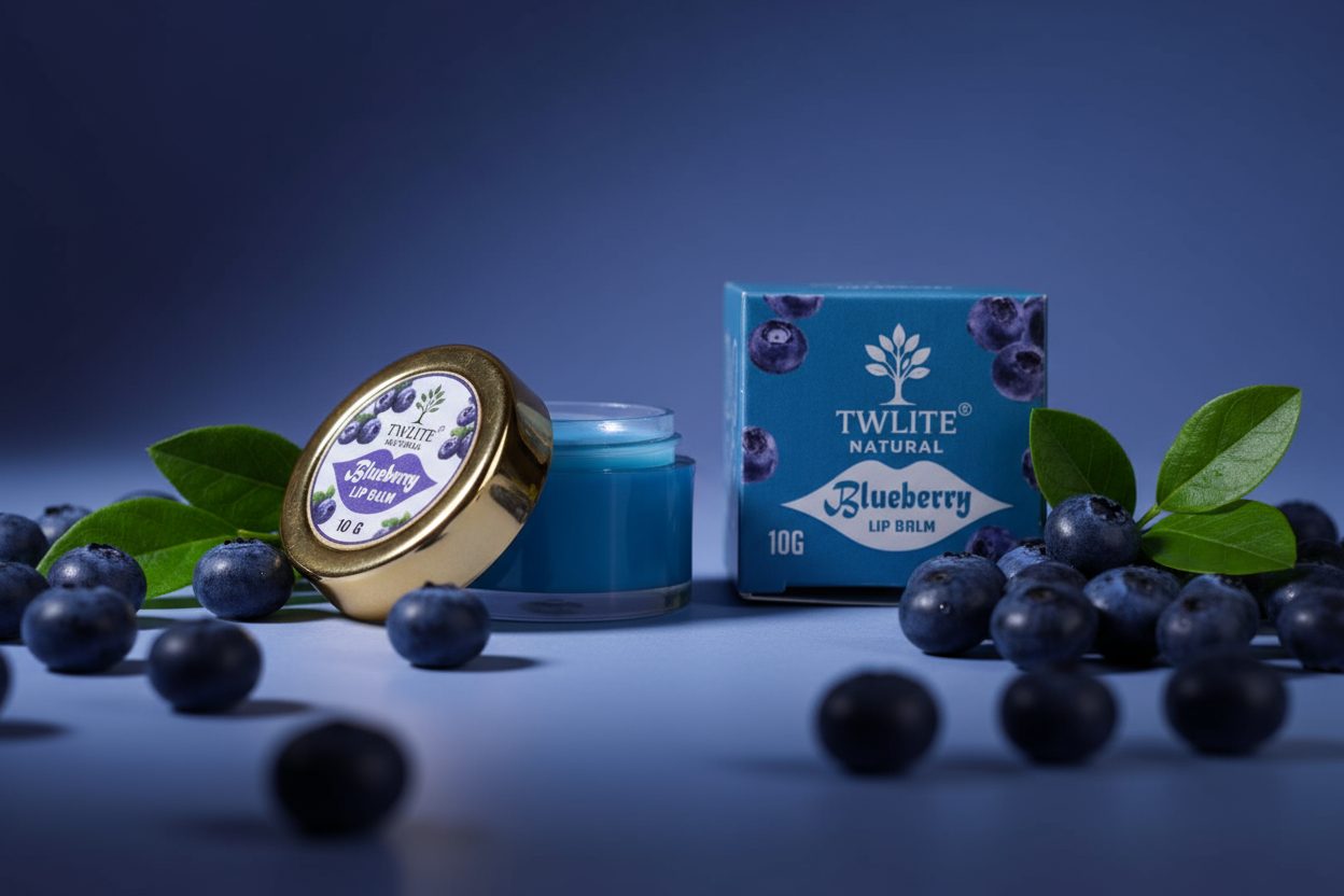 Blueberry Lip Balm for Women & Men (10g) | Enriched with Shea Butter for Soft & Bright Lips | Moisturizer Lip Balm for Chapped, Dry & Pigmented Lips