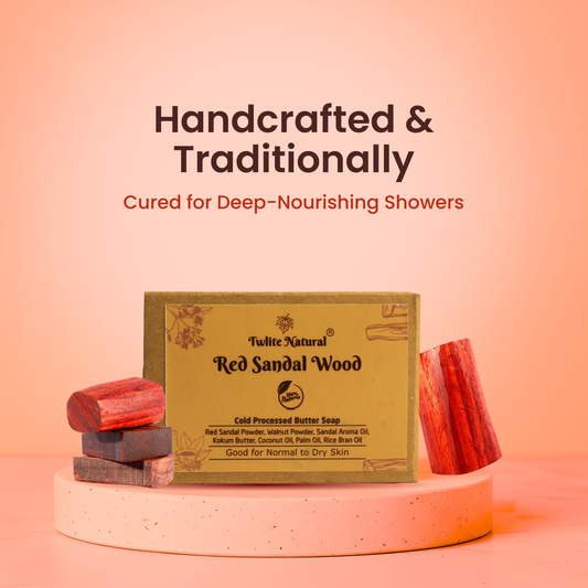Red Sandal Wood Cold Processed Soap (125 G)