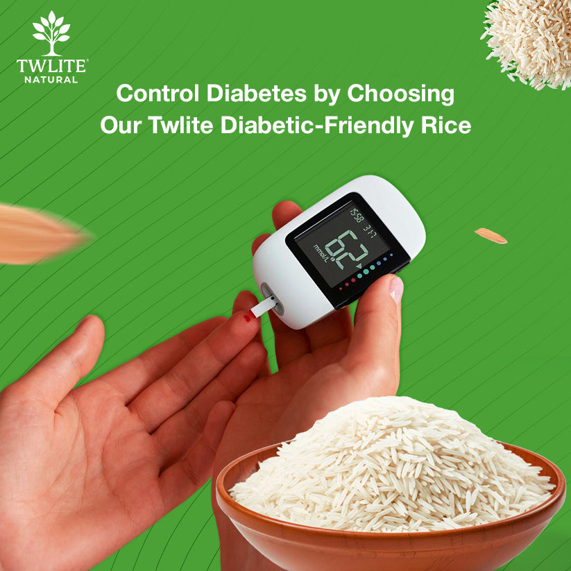 Twlite Fortified Low GI Raw Rice |Certified By National Institute Of Nutrition, PJTSAU | Added with Iron, Vitamin B12 & Folic Acid |  Free of Pesticides | non-GMO | Certified Low GI & Low Sugar White Rice.